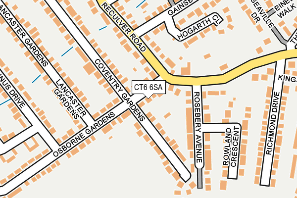 CT6 6SA map - OS OpenMap – Local (Ordnance Survey)