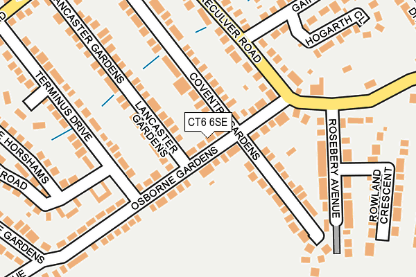CT6 6SE map - OS OpenMap – Local (Ordnance Survey)
