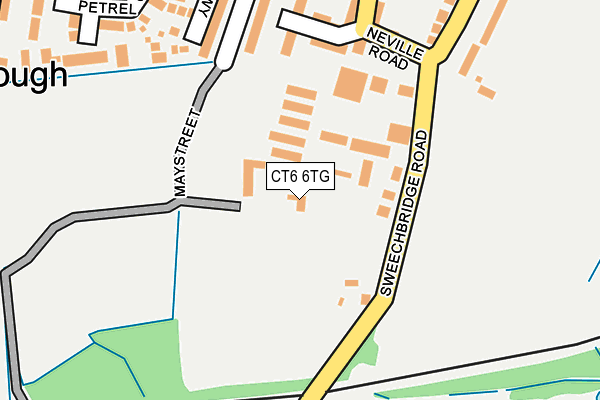 CT6 6TG map - OS OpenMap – Local (Ordnance Survey)