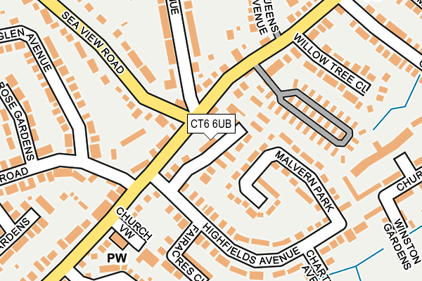 CT6 6UB map - OS OpenMap – Local (Ordnance Survey)