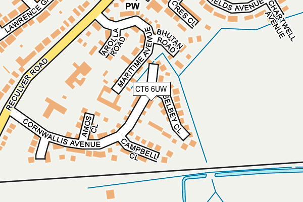 CT6 6UW map - OS OpenMap – Local (Ordnance Survey)