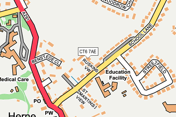 CT6 7AE map - OS OpenMap – Local (Ordnance Survey)