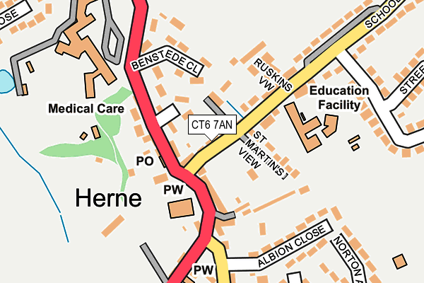 CT6 7AN map - OS OpenMap – Local (Ordnance Survey)