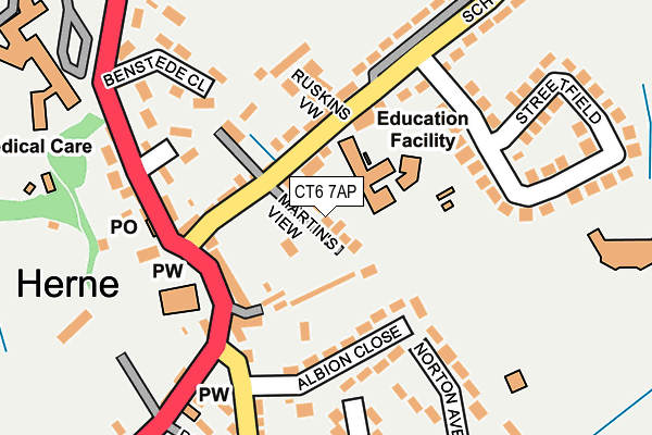 CT6 7AP map - OS OpenMap – Local (Ordnance Survey)