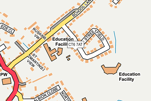 CT6 7AT map - OS OpenMap – Local (Ordnance Survey)