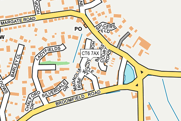 CT6 7AX map - OS OpenMap – Local (Ordnance Survey)