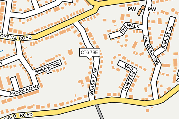 CT6 7BE map - OS OpenMap – Local (Ordnance Survey)