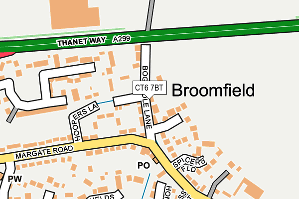 CT6 7BT map - OS OpenMap – Local (Ordnance Survey)