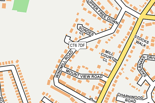 CT6 7DF map - OS OpenMap – Local (Ordnance Survey)
