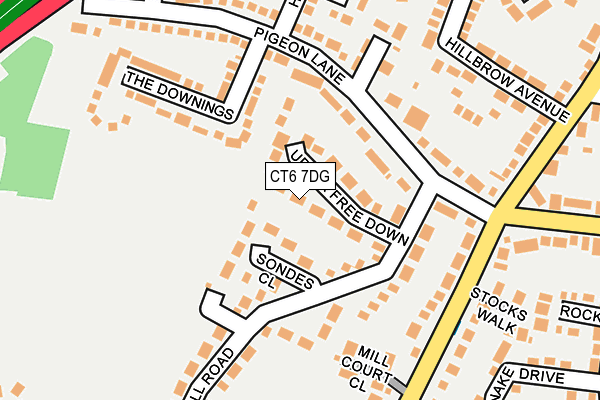 CT6 7DG map - OS OpenMap – Local (Ordnance Survey)