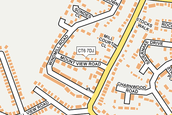 CT6 7DJ map - OS OpenMap – Local (Ordnance Survey)