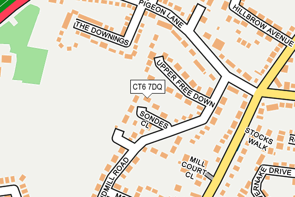 CT6 7DQ map - OS OpenMap – Local (Ordnance Survey)