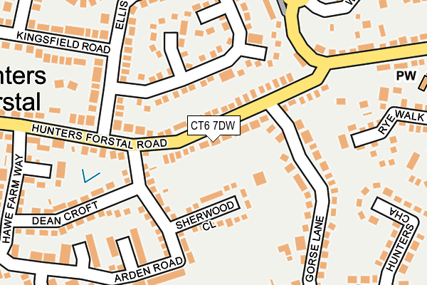 CT6 7DW map - OS OpenMap – Local (Ordnance Survey)