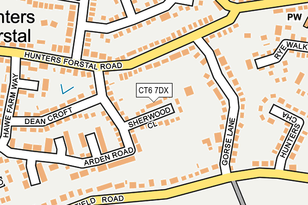 CT6 7DX map - OS OpenMap – Local (Ordnance Survey)