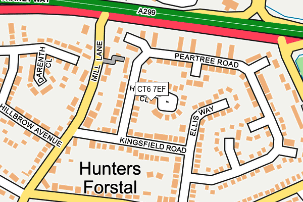 CT6 7EF map - OS OpenMap – Local (Ordnance Survey)