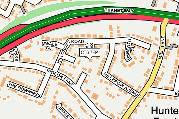 CT6 7EP map - OS OpenMap – Local (Ordnance Survey)