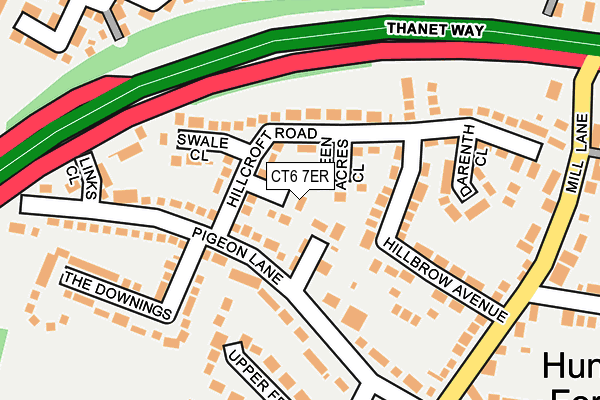 CT6 7ER map - OS OpenMap – Local (Ordnance Survey)