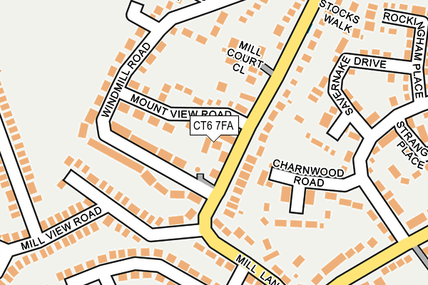 CT6 7FA map - OS OpenMap – Local (Ordnance Survey)