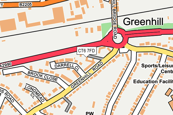 CT6 7FD map - OS OpenMap – Local (Ordnance Survey)