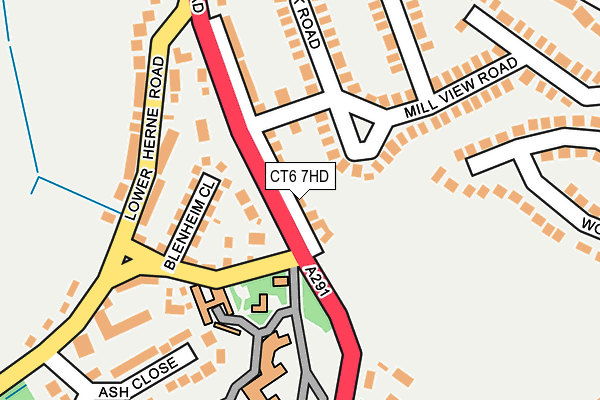 CT6 7HD map - OS OpenMap – Local (Ordnance Survey)