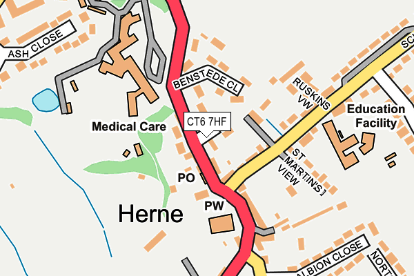 CT6 7HF map - OS OpenMap – Local (Ordnance Survey)