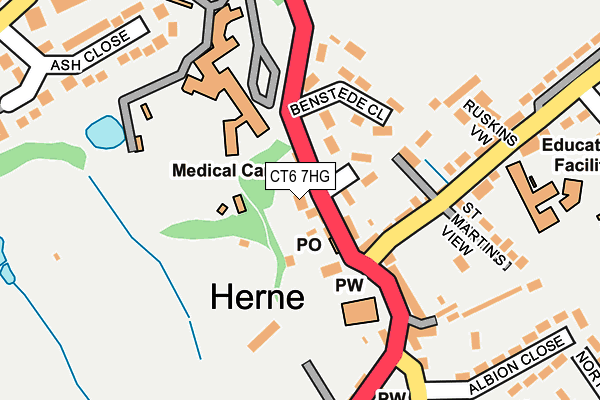 CT6 7HG map - OS OpenMap – Local (Ordnance Survey)