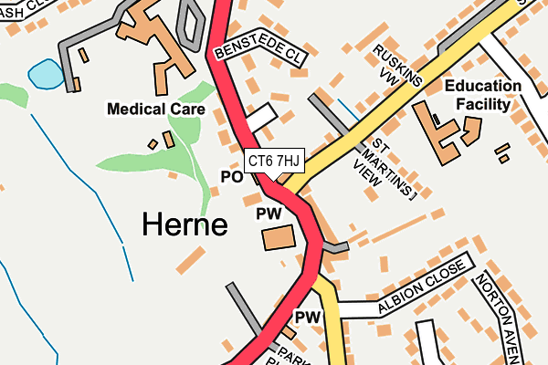 CT6 7HJ map - OS OpenMap – Local (Ordnance Survey)