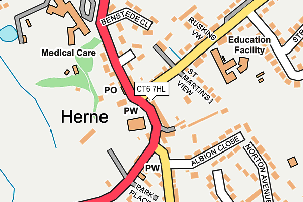 CT6 7HL map - OS OpenMap – Local (Ordnance Survey)