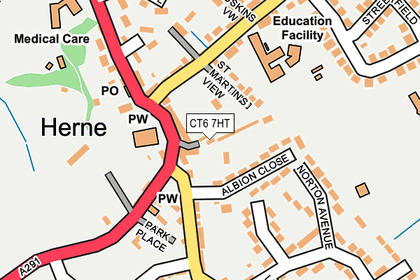 CT6 7HT map - OS OpenMap – Local (Ordnance Survey)