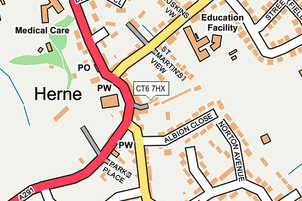 CT6 7HX map - OS OpenMap – Local (Ordnance Survey)