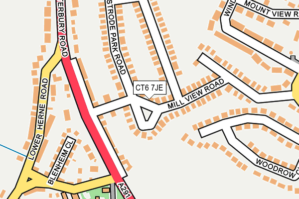 CT6 7JE map - OS OpenMap – Local (Ordnance Survey)