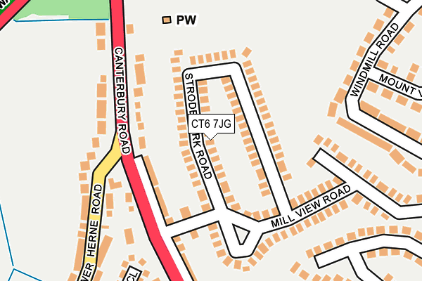 CT6 7JG map - OS OpenMap – Local (Ordnance Survey)