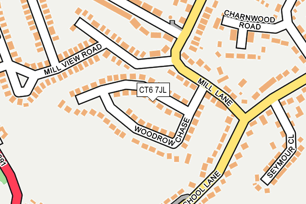 CT6 7JL map - OS OpenMap – Local (Ordnance Survey)