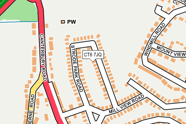 CT6 7JQ map - OS OpenMap – Local (Ordnance Survey)