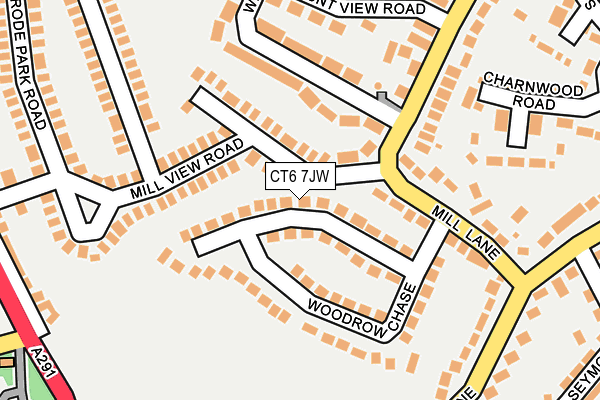 CT6 7JW map - OS OpenMap – Local (Ordnance Survey)