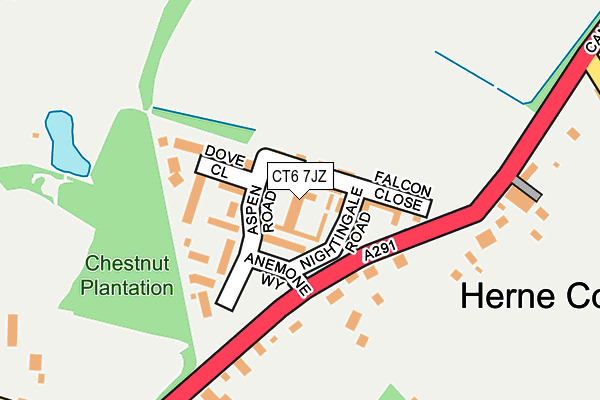 CT6 7JZ map - OS OpenMap – Local (Ordnance Survey)