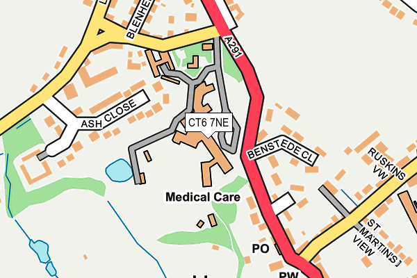 CT6 7NE map - OS OpenMap – Local (Ordnance Survey)