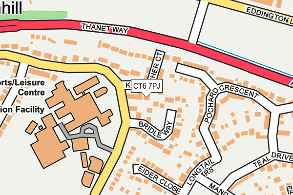 CT6 7PJ map - OS OpenMap – Local (Ordnance Survey)