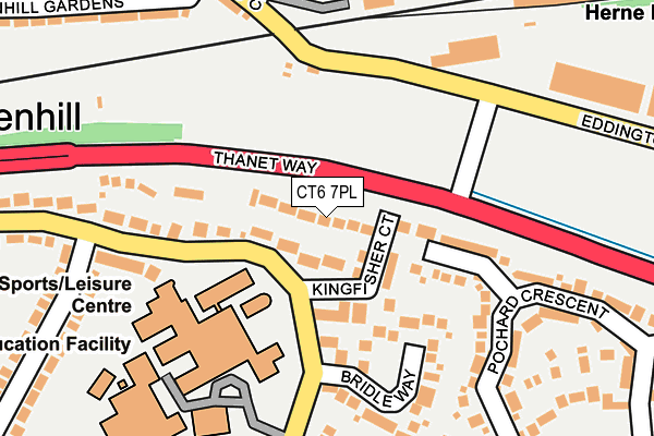 CT6 7PL map - OS OpenMap – Local (Ordnance Survey)