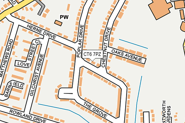 CT6 7PZ map - OS OpenMap – Local (Ordnance Survey)