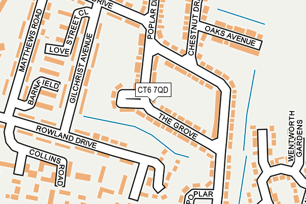 CT6 7QD map - OS OpenMap – Local (Ordnance Survey)