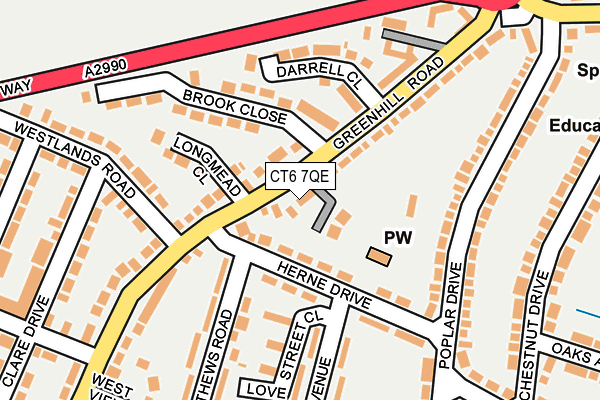 CT6 7QE map - OS OpenMap – Local (Ordnance Survey)