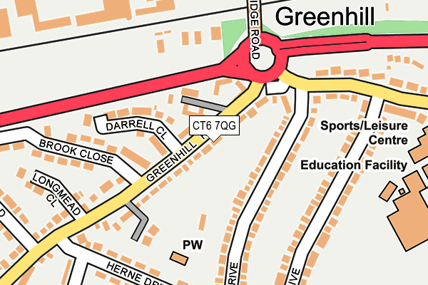 CT6 7QG map - OS OpenMap – Local (Ordnance Survey)