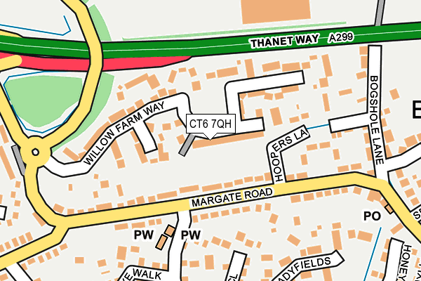 CT6 7QH map - OS OpenMap – Local (Ordnance Survey)