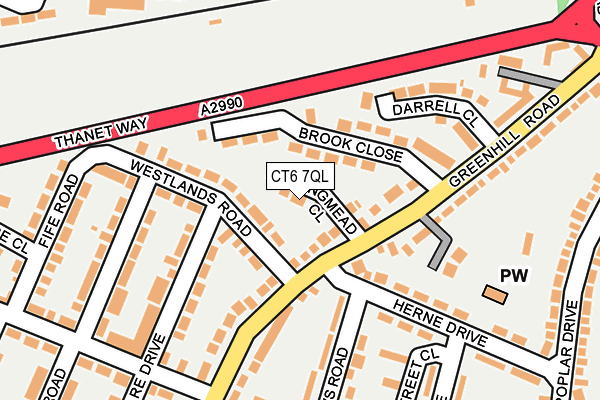 CT6 7QL map - OS OpenMap – Local (Ordnance Survey)