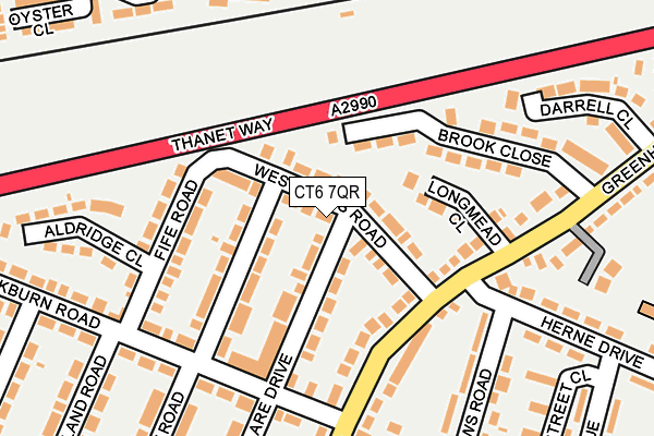 CT6 7QR map - OS OpenMap – Local (Ordnance Survey)
