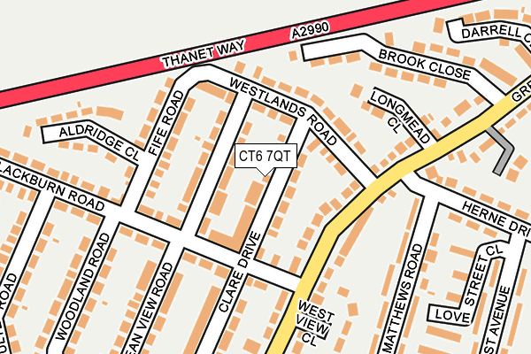 CT6 7QT map - OS OpenMap – Local (Ordnance Survey)