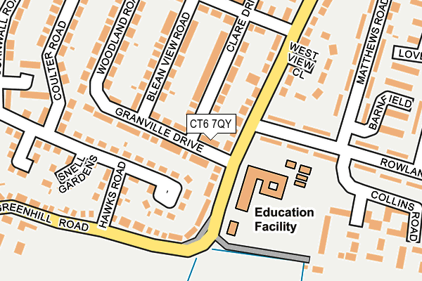 CT6 7QY map - OS OpenMap – Local (Ordnance Survey)