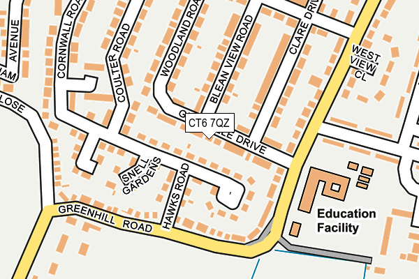 CT6 7QZ map - OS OpenMap – Local (Ordnance Survey)