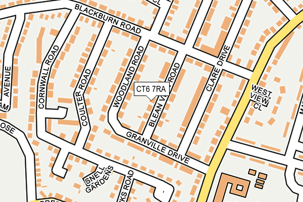 CT6 7RA map - OS OpenMap – Local (Ordnance Survey)